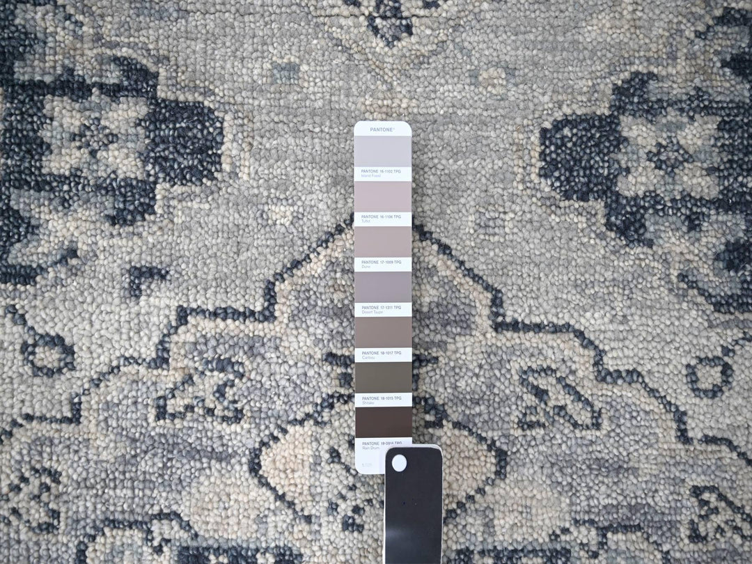 5'10" x 8'10" New Hand Knotted Grey Wool Rectangle Oriental Rug - MOA10284071