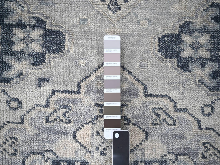 5'10" x 8'10" New Hand Knotted Grey Wool Rectangle Oriental Rug - MOA10284071