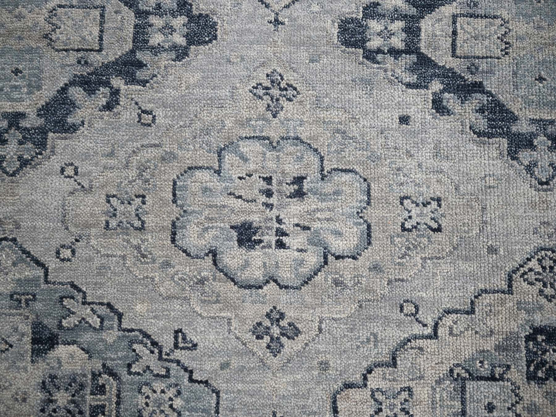 5'10" x 8'10" New Hand Knotted Grey Wool Rectangle Oriental Rug - MOA10284071