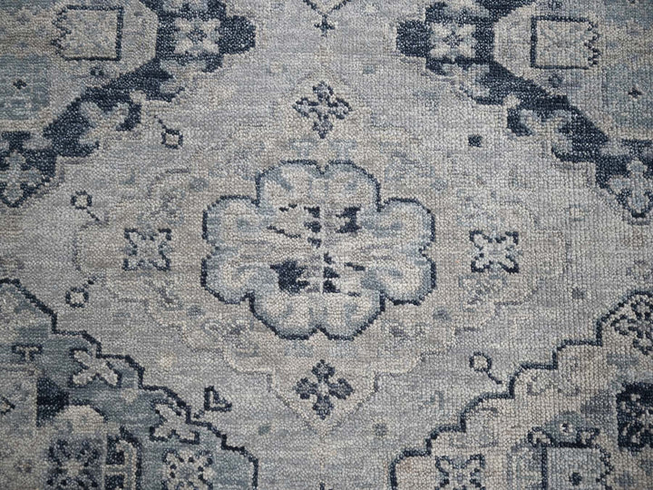 5'10" x 8'10" New Hand Knotted Grey Wool Rectangle Oriental Rug - MOA10284071