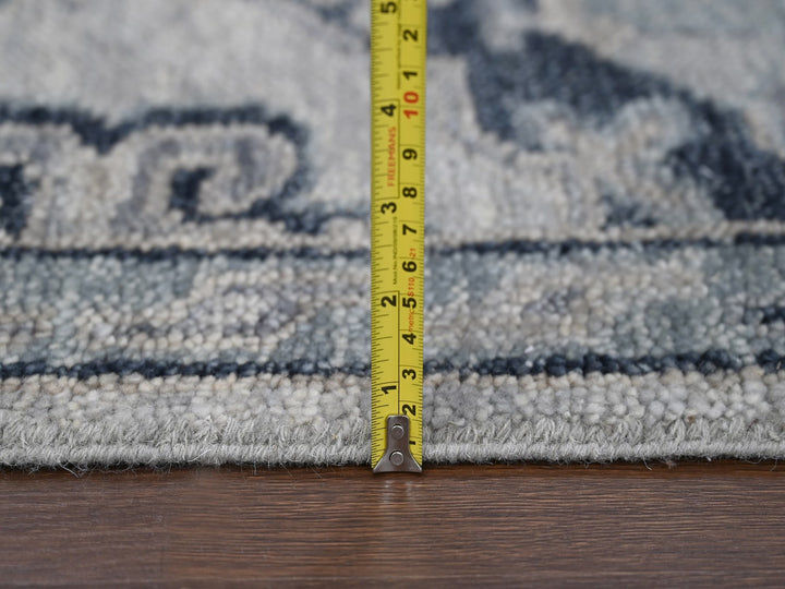 5'10" x 8'10" New Hand Knotted Grey Wool Rectangle Oriental Rug - MOA10284071