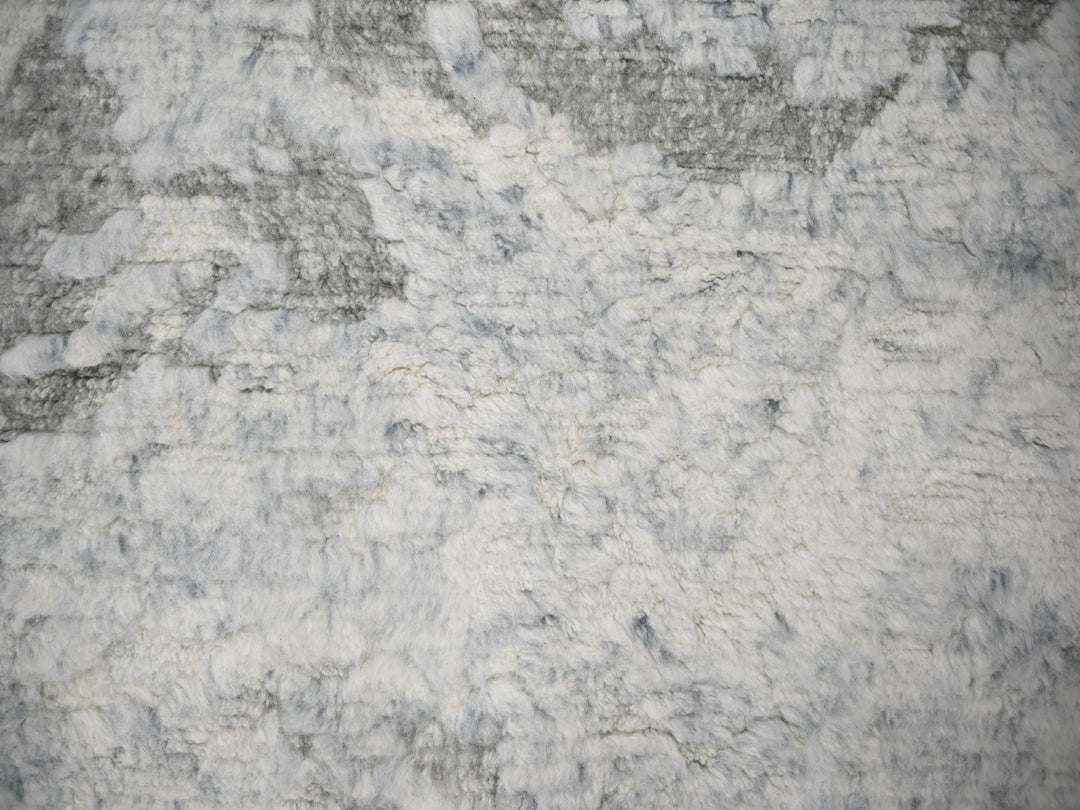 8'0" x 9'10" New Hand Knotted Ivory Wool Rectangle Oriental Rug - MOA10284091