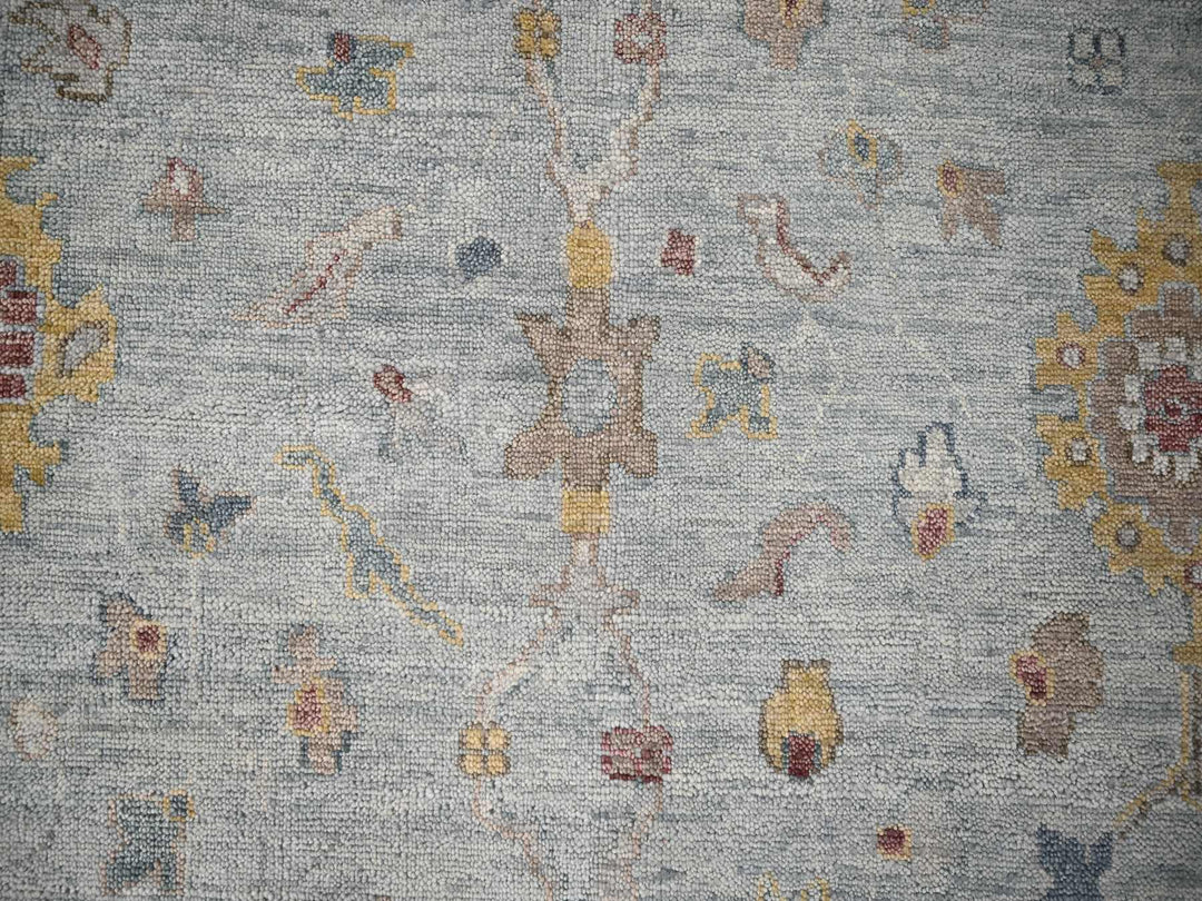 14'0" x 17'9" New Hand Knotted Grey Wool Rectangle Oriental Rug - MOA10284098
