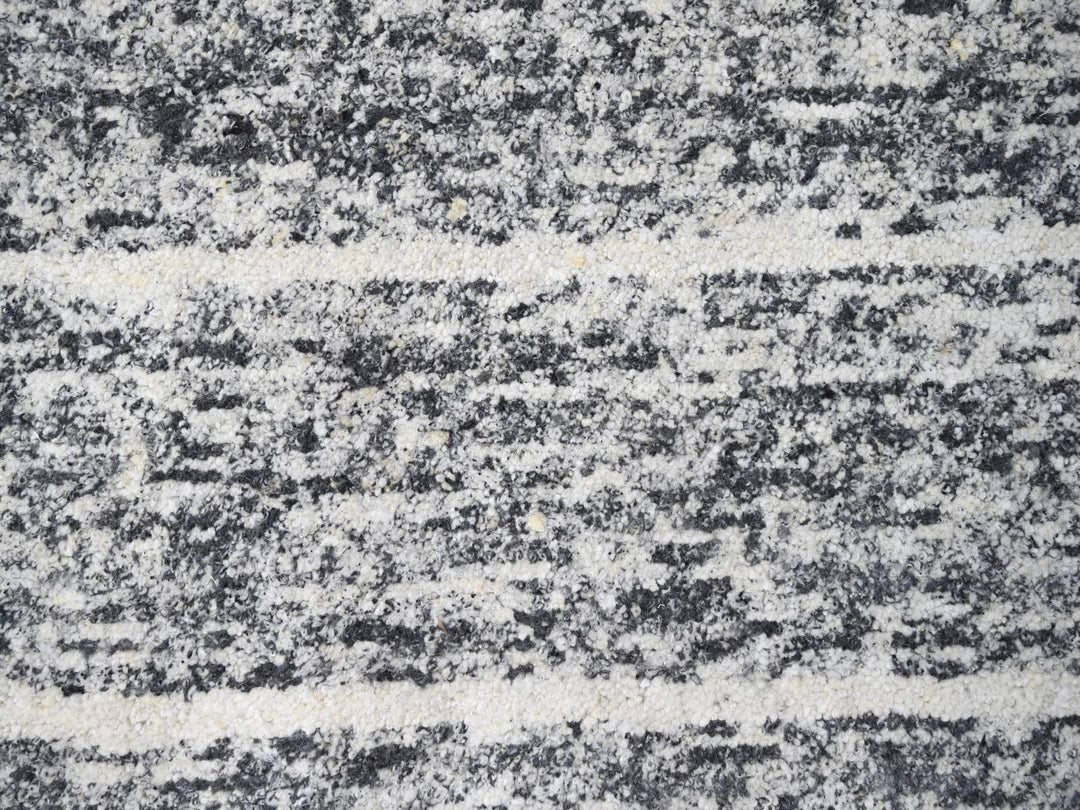 10'3" x 14'1" New Hand Knotted Black Wool Rectangle Oriental Rug - MOA10284183
