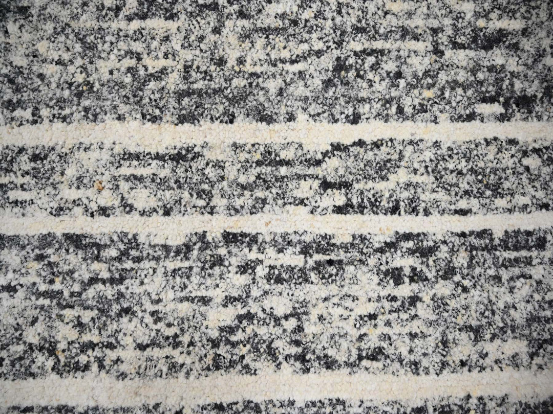 12'0" x 14'9" New Hand Knotted Black Wool Rectangle Oriental Rug - MOA10284184