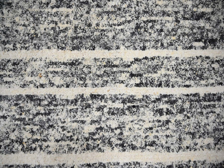 12'0" x 14'9" New Hand Knotted Black Wool Rectangle Oriental Rug - MOA10284184