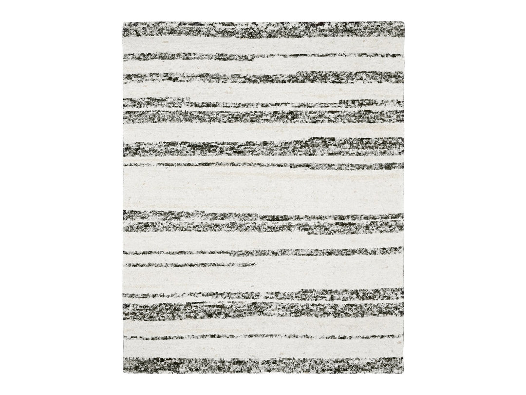 8'0" x 9'9" New Hand Knotted Ivory Wool Rectangle Oriental Rug - MOA10284186