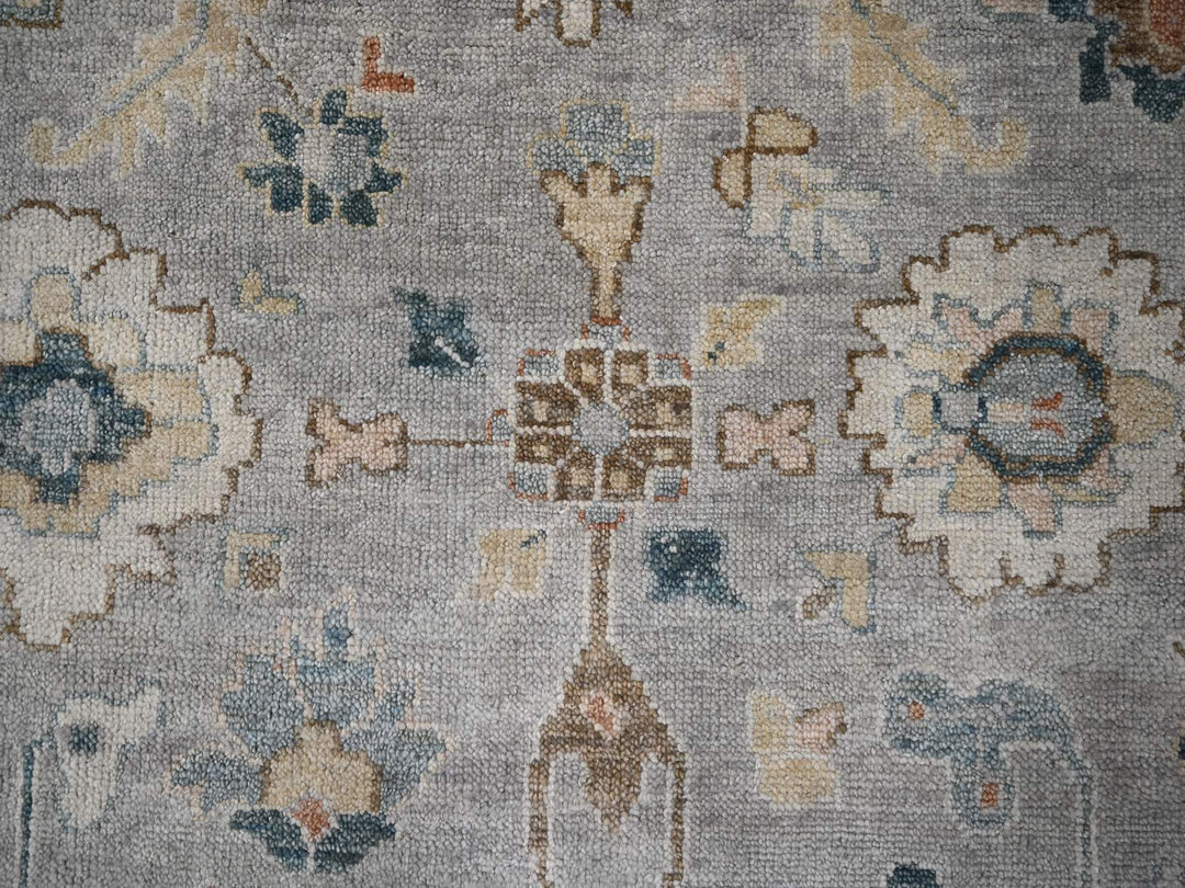 12'0" x 17'10" New Hand Knotted Grey Wool Rectangle Oriental Rug - MOA10284187
