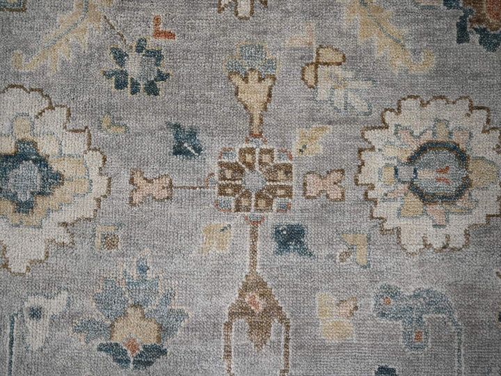 12'0" x 17'10" New Hand Knotted Grey Wool Rectangle Oriental Rug - MOA10284187