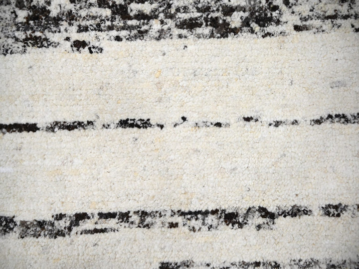 12'2" x 14'9" New Hand Knotted Ivory Wool Rectangle Oriental Rug - MOA10284191