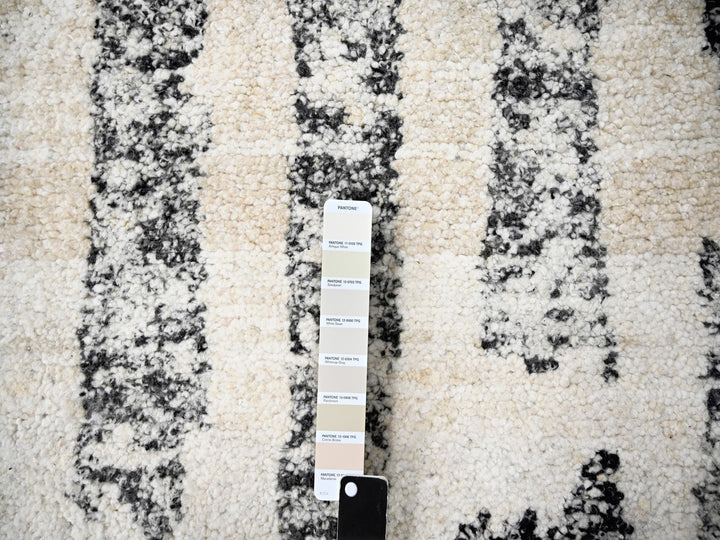 12'0" x 14'9" New Hand Knotted Black Wool Rectangle Oriental Rug - MOA10284207