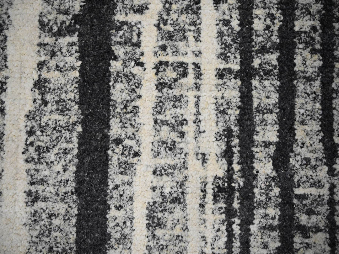 8'3" x 10'0" New Hand Knotted Black Wool Rectangle Oriental Rug - MOA10284209