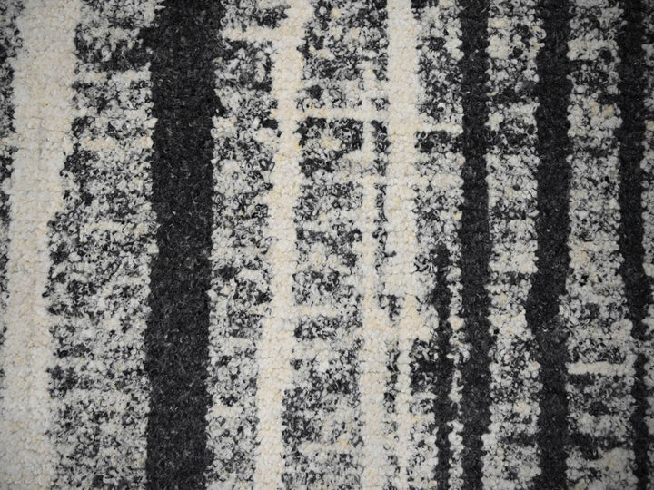 8'3" x 10'0" New Hand Knotted Black Wool Rectangle Oriental Rug - MOA10284209
