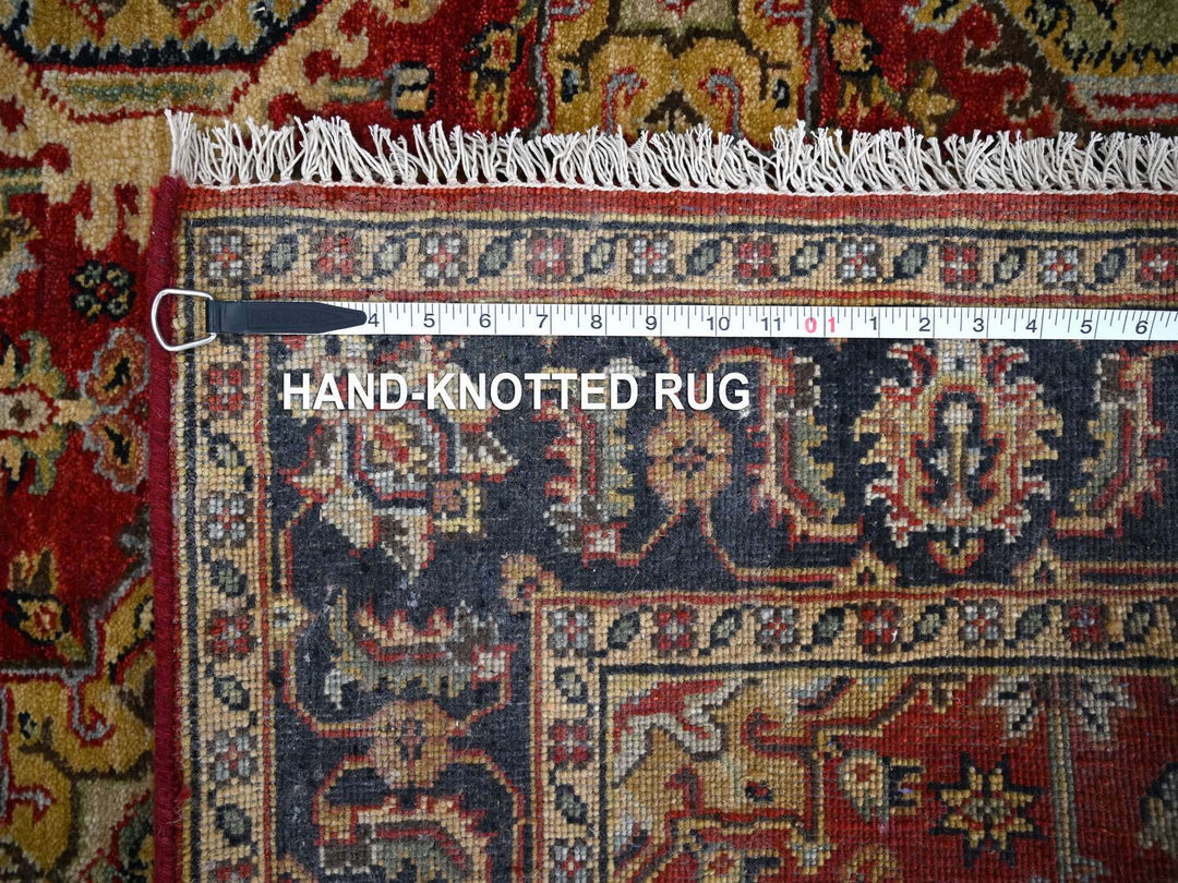 4'1" x 6'0" New Hand Knotted Red Wool Rectangle Oriental Rug - MOA10284261