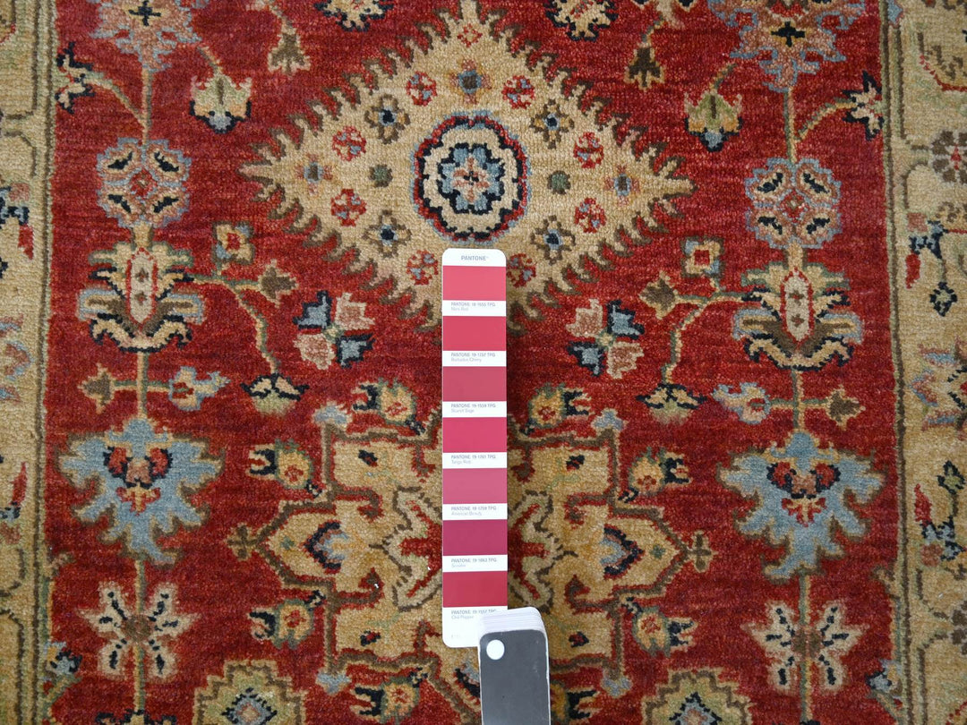 2'10" x 24'9" New Hand Knotted Red Wool Runner Oriental Rug - MOA10284263