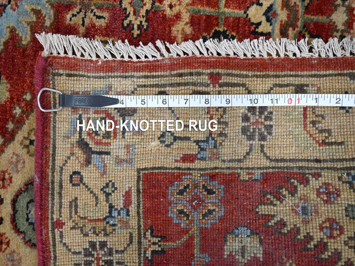 2'10" x 24'9" New Hand Knotted Red Wool Runner Oriental Rug - MOA10284263