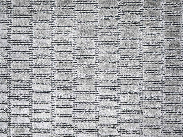 10'0" x 14'4" New Hand Loomed Grey Wool & Silk Rectangle Oriental Rug - MOA10284272