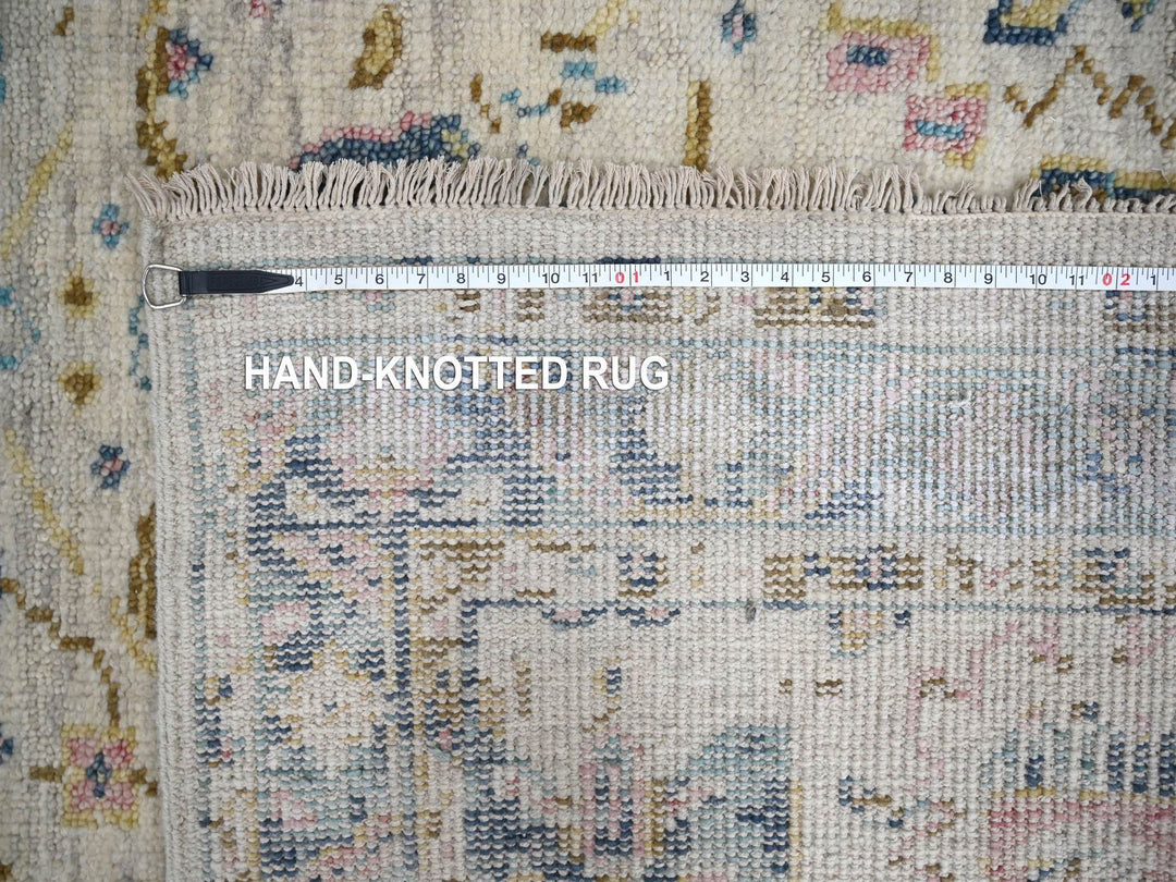 5'10" x 8'10" New Hand Knotted Ivory Wool Rectangle Oriental Rug - MOA10284294