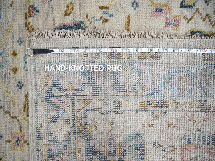 5'10" x 8'10" New Hand Knotted Ivory Wool Rectangle Oriental Rug - MOA10284294