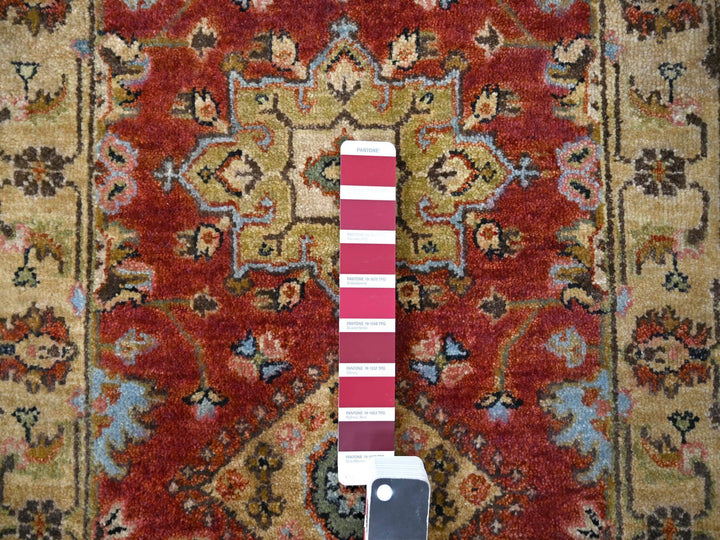 2'0" x 3'0" New Hand Knotted Red Wool Rectangle Oriental Rug - MOA10284306