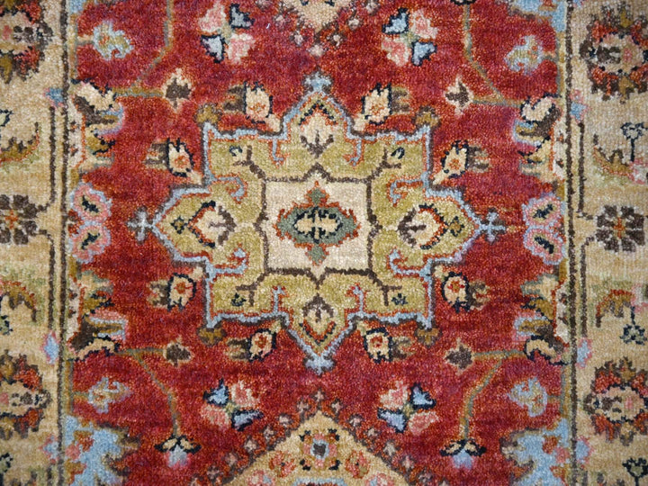2'0" x 3'0" New Hand Knotted Red Wool Rectangle Oriental Rug - MOA10284306