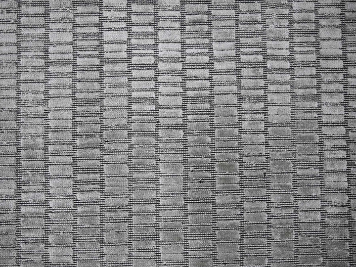 7'10" x 10'0" New Hand Loomed Grey Wool and Plant based Silk Rectangle Oriental Rug - MOA10284307