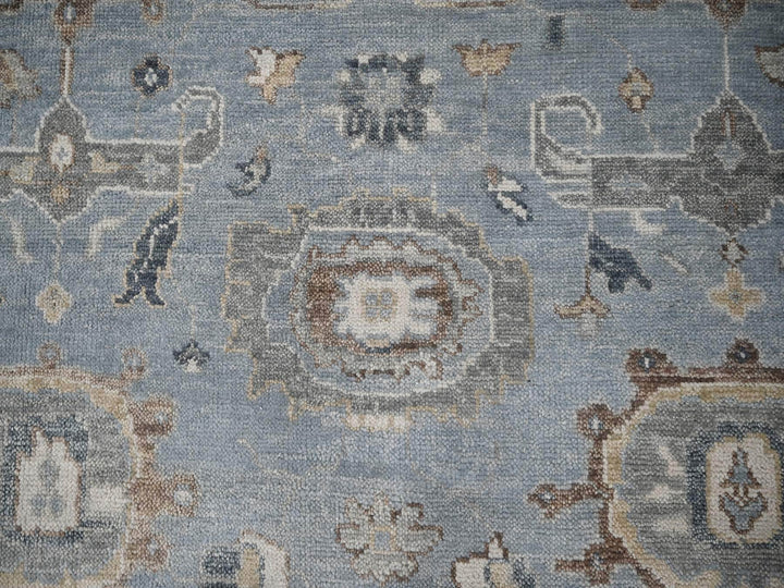 11'9" x 14'10" New Hand Knotted Grey Wool Rectangle Oriental Rug - MOA10284324