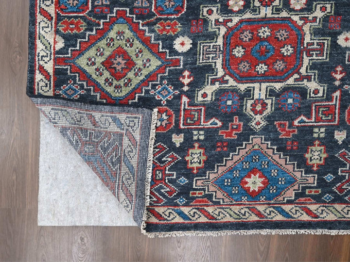 12'0" x 18'0" New Hand Knotted Black Wool Rectangle Oriental Rug - MOA10284377
