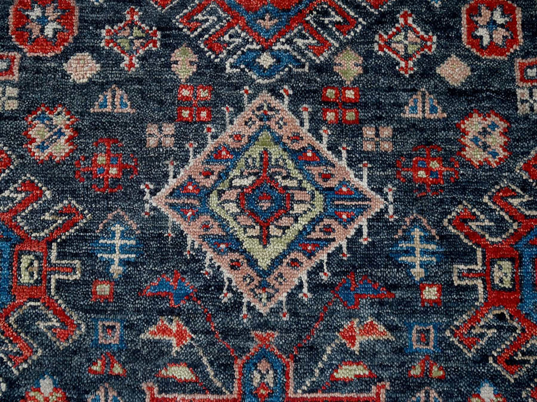 12'0" x 18'0" New Hand Knotted Black Wool Rectangle Oriental Rug - MOA10284377