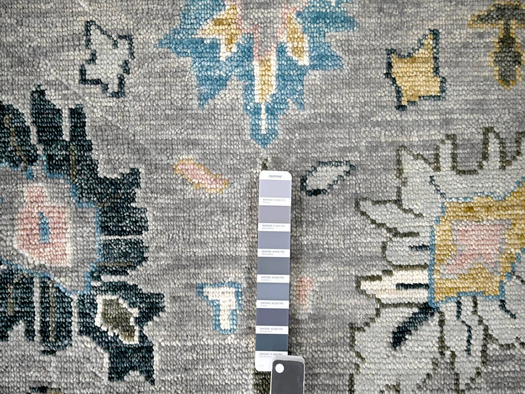12'0" x 17'10" New Hand Knotted Grey Wool Rectangle Oriental Rug - MOA10284383