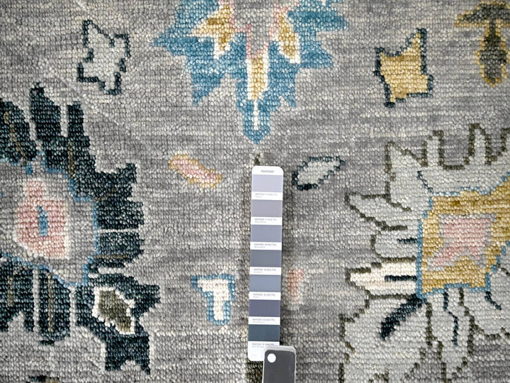 12'0" x 17'10" New Hand Knotted Grey Wool Rectangle Oriental Rug - MOA10284383