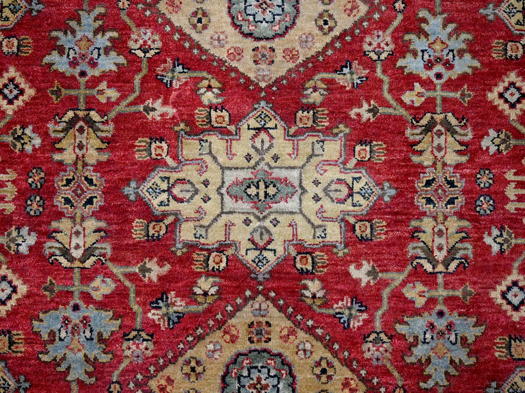 6'0" x 8'9" New Hand Knotted Red Wool Rectangle Oriental Rug - MOA10284392