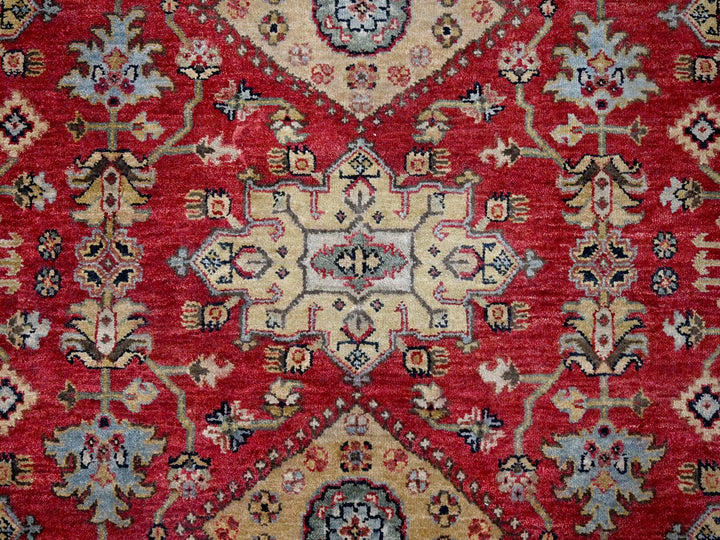 6'0" x 8'9" New Hand Knotted Red Wool Rectangle Oriental Rug - MOA10284392