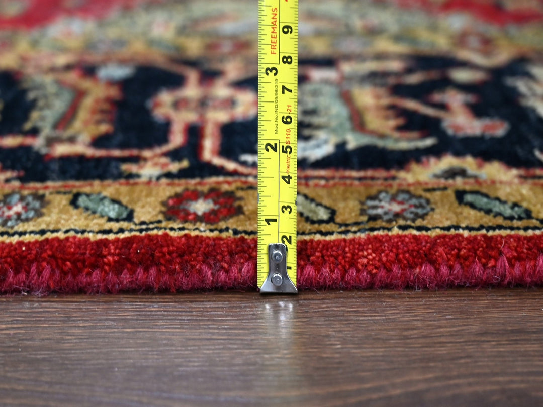 6'0" x 8'9" New Hand Knotted Red Wool Rectangle Oriental Rug - MOA10284392