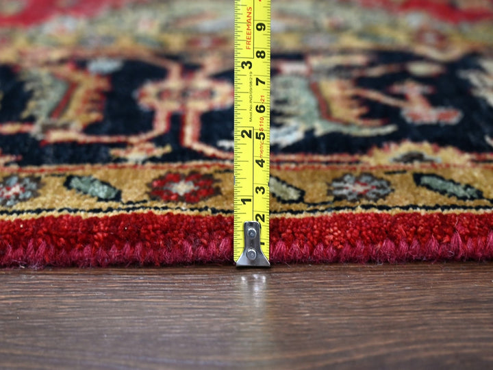 6'0" x 8'9" New Hand Knotted Red Wool Rectangle Oriental Rug - MOA10284392