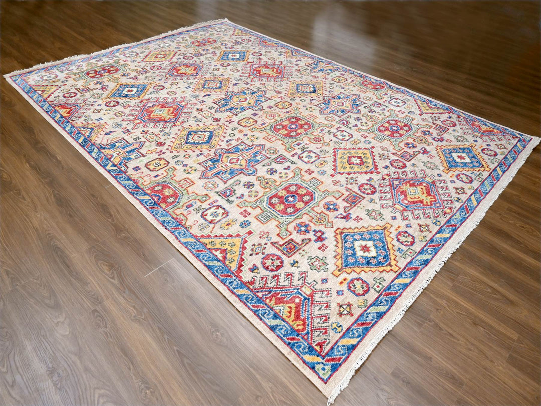 9'10" x 13'10" New Hand Knotted Brown Wool Rectangle Oriental Rug - MOA10284399