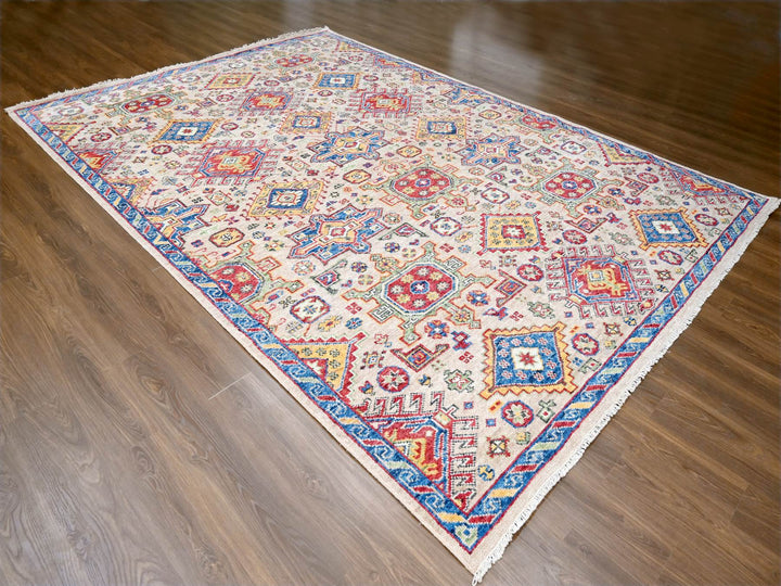 9'10" x 13'10" New Hand Knotted Brown Wool Rectangle Oriental Rug - MOA10284399