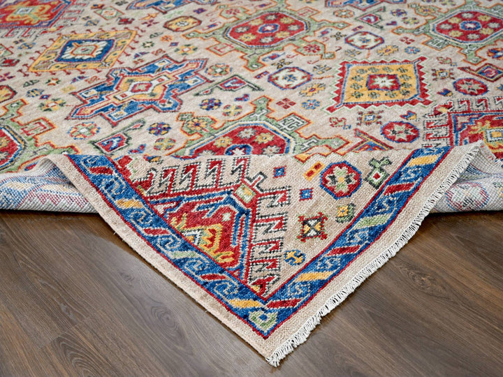 9'10" x 13'10" New Hand Knotted Brown Wool Rectangle Oriental Rug - MOA10284399