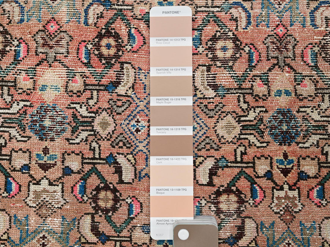 2'3" x 9'2" Vintage Hand Knotted Pink Wool Runner Oriental Rug - MOA102843