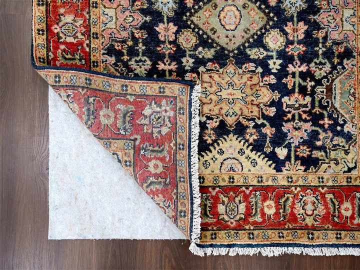 4'2" x 6'0" New Hand Knotted Black Wool Rectangle Oriental Rug - MOA10284404