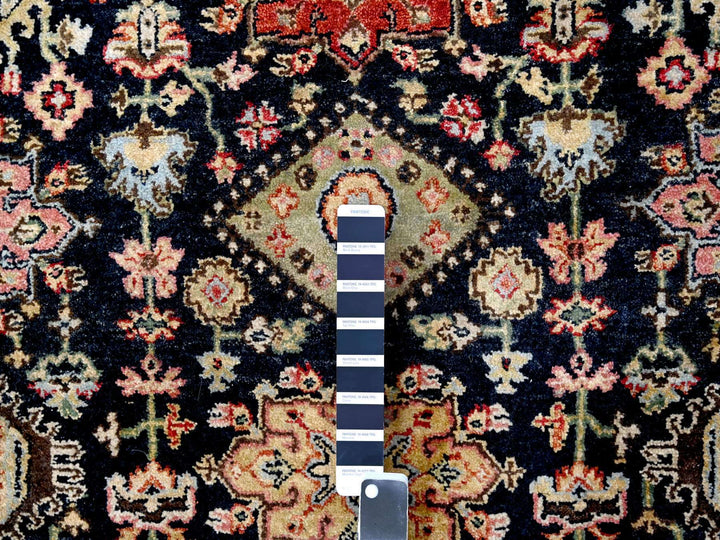 4'2" x 6'0" New Hand Knotted Black Wool Rectangle Oriental Rug - MOA10284404