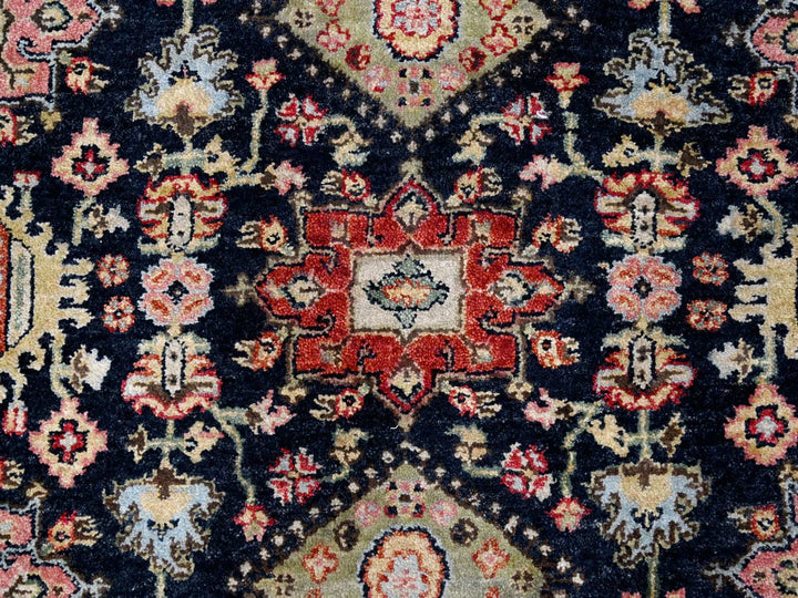 4'2" x 6'0" New Hand Knotted Black Wool Rectangle Oriental Rug - MOA10284404