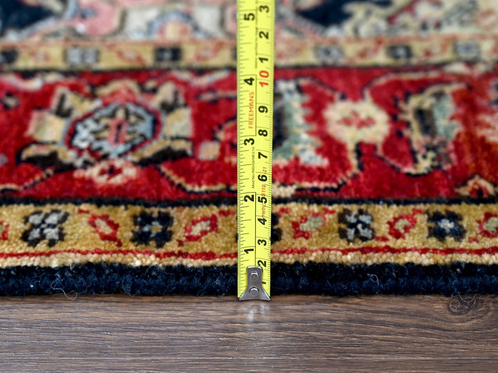 4'2" x 6'0" New Hand Knotted Black Wool Rectangle Oriental Rug - MOA10284404