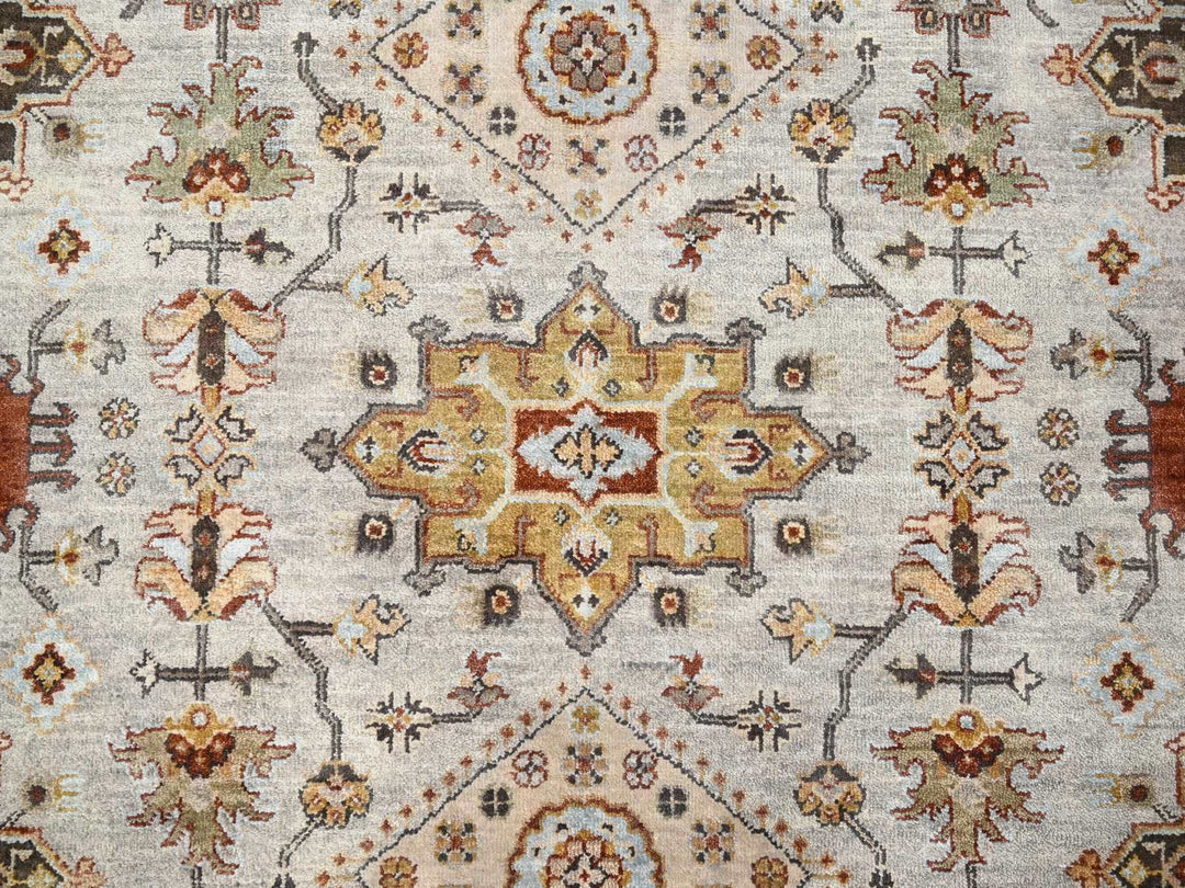6'1" x 11'10" New Hand Knotted Ivory Wool Runner Oriental Rug - MOA10284409