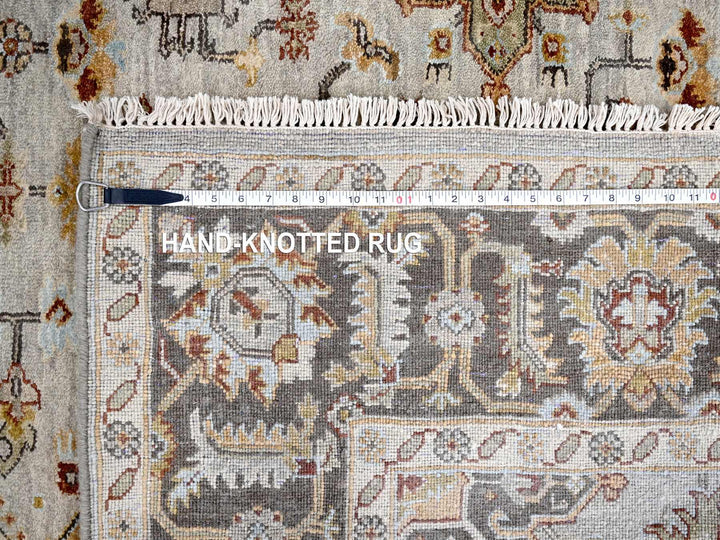 6'1" x 11'10" New Hand Knotted Ivory Wool Runner Oriental Rug - MOA10284409