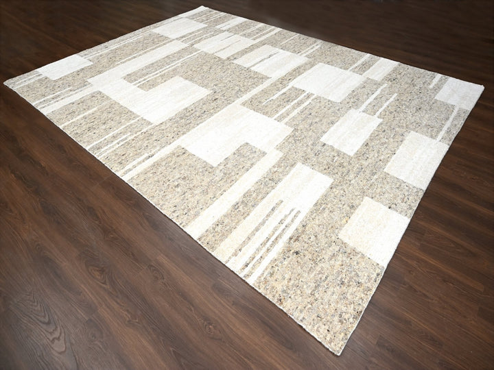10'2" x 13'9" New Hand Knotted Brown Wool Rectangle Oriental Rug - MOA10284433