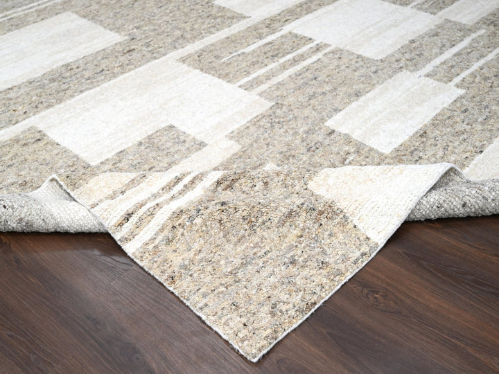 10'2" x 13'9" New Hand Knotted Brown Wool Rectangle Oriental Rug - MOA10284433