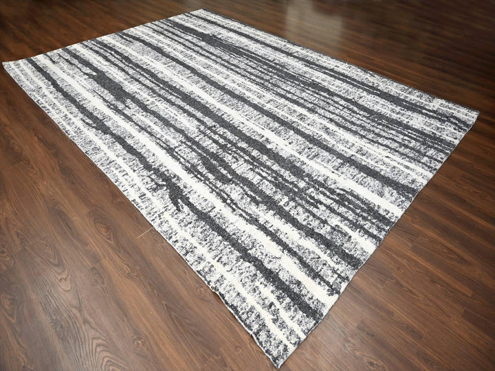 10'0" x 13'8" New Hand Knotted Black Wool Rectangle Oriental Rug - MOA10284445
