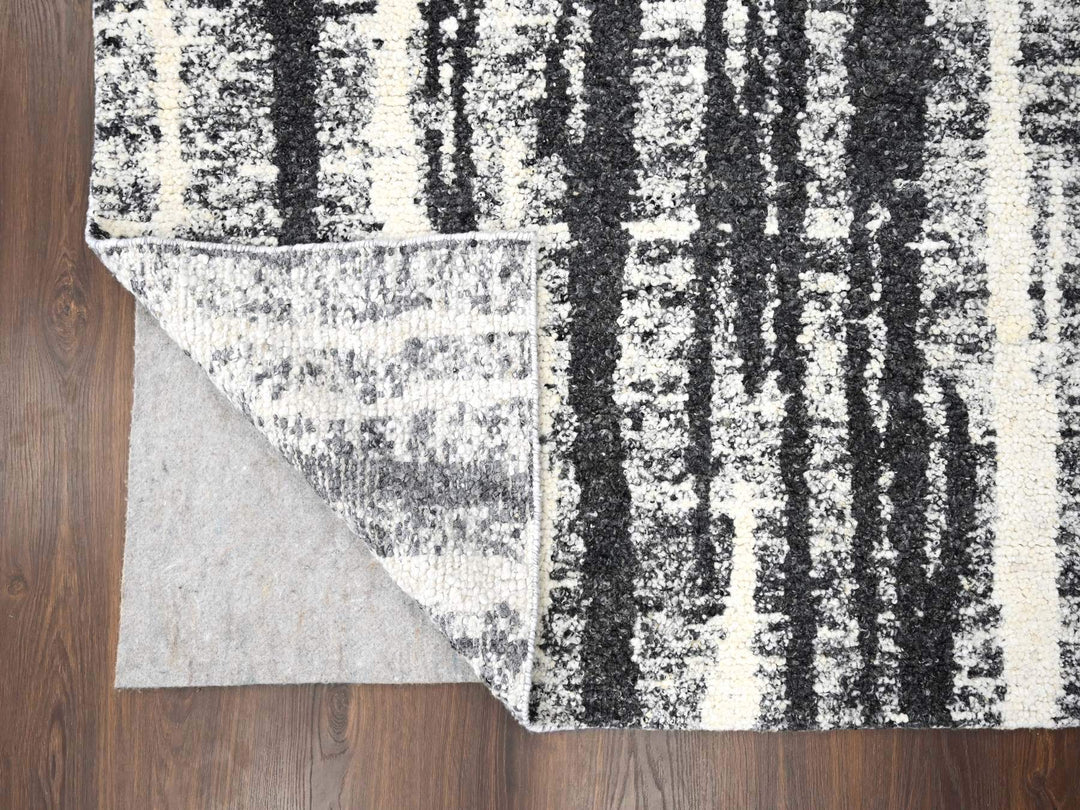 10'0" x 13'8" New Hand Knotted Black Wool Rectangle Oriental Rug - MOA10284445