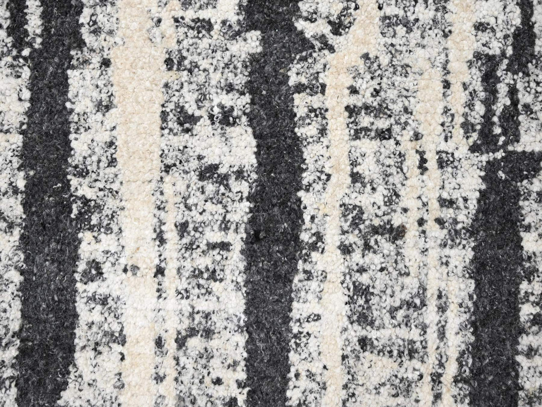 12'0" x 14'9" New Hand Knotted Black Wool Rectangle Oriental Rug - MOA10284446